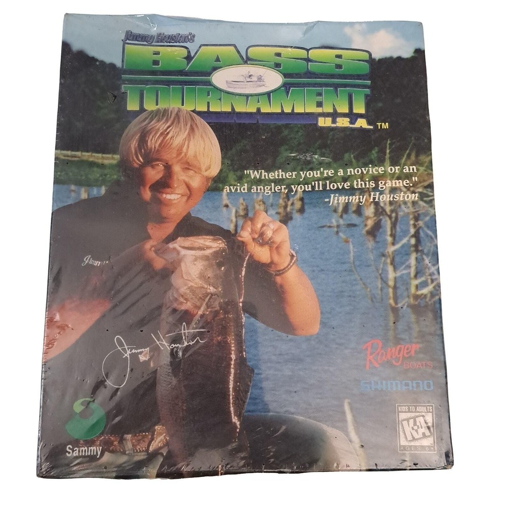 Jimmie Houstons Bass Tournament USA 97 PC Game 1996 New Sealed Big Box